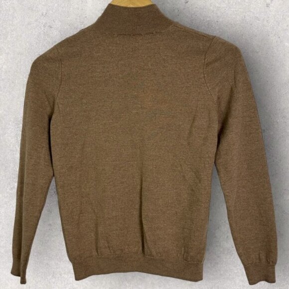 Sezane Jacob Sweater Button Shoulder Merino Wool Camel Size Medium French Knit - Picture 16 of 16